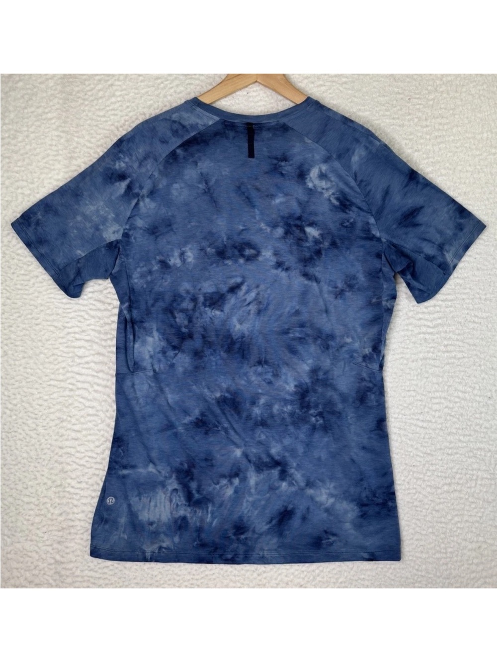 Lululemon Always Agile Short Sleeve Shirt Diamond Dye Navy Men's Size Large - Picture 6 of 10